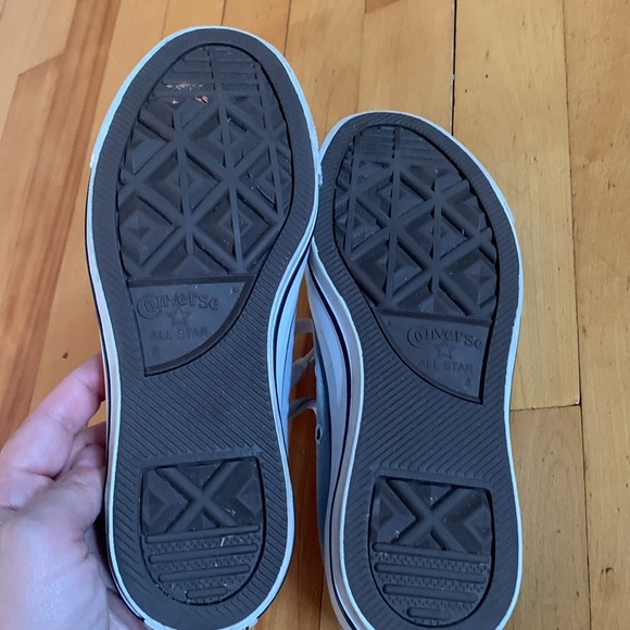 Converse US 6 - grey canvas outside (purple inside with pink tongue) - Picture 3 of 5